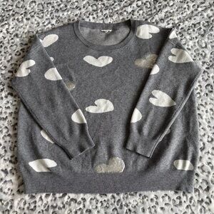 Oversized Heart & Sequin sweater